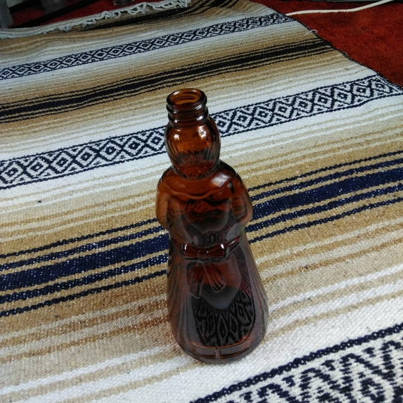 GLASS SYRUP BOTTLE WITH LID VINTAGE - Picture 4 of 16